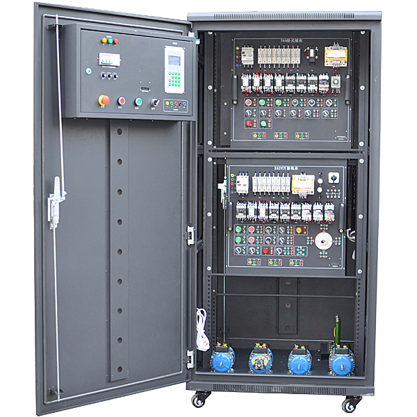 双面柜式电气综合实训台(图1) 双面储物储物储物柜式电气综合尝试台,车门节制体系示教尝试台